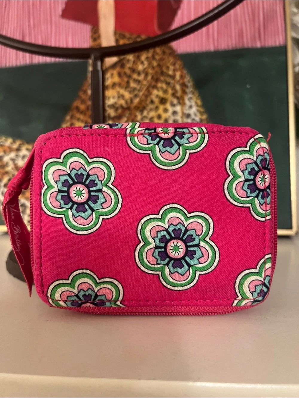 Vera Bradley Pink Floral Medallion Pill Case